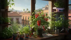 Cómo crear un mini huerto en la ventana y disfrutar de hierbas frescas y jitomates cherry todo el año